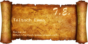Teltsch Emma névjegykártya